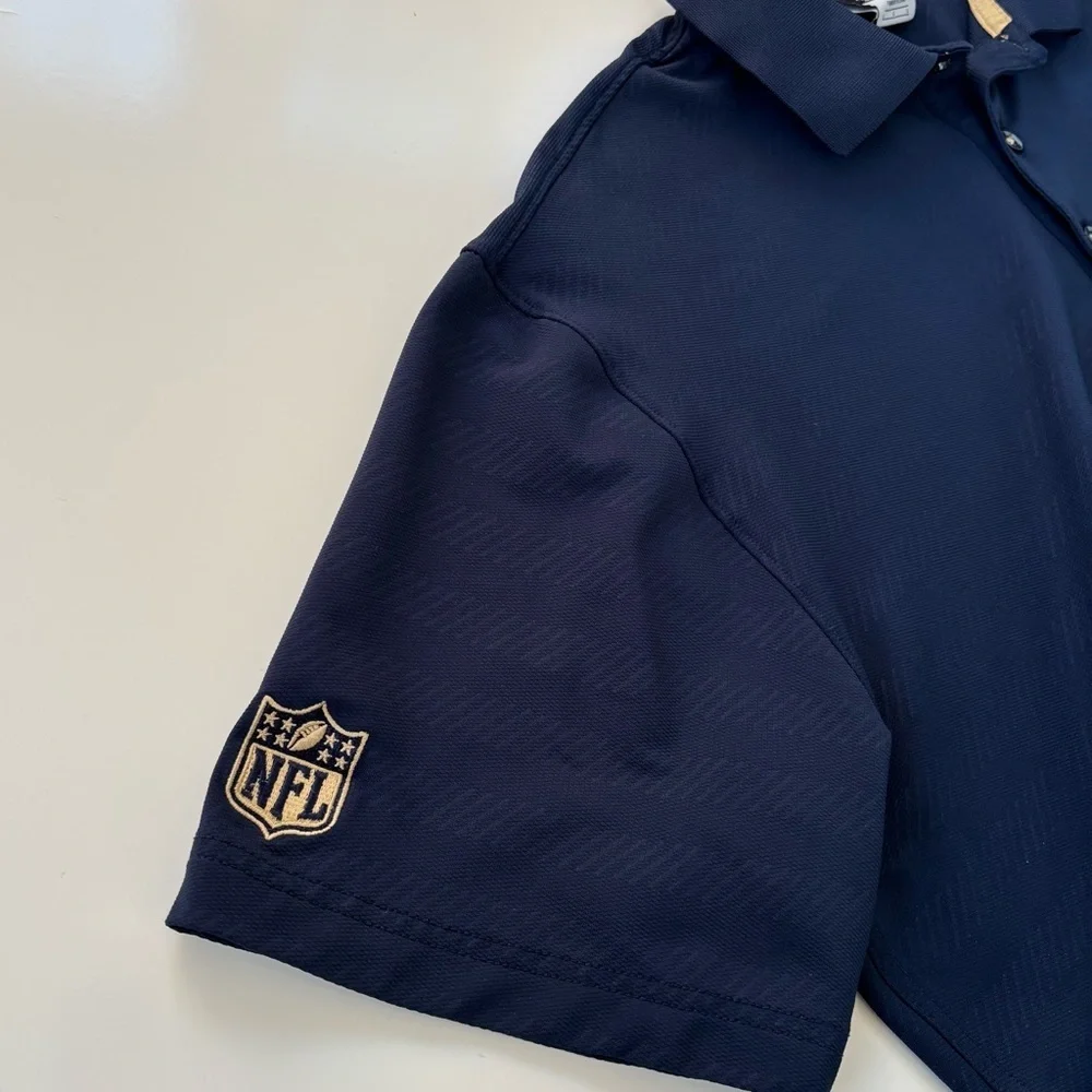 Nike Dri-Fit NFL Navy Blue LA Chargers Los Angeles Chargers Polo Size Large
